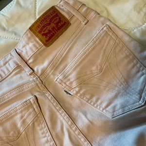 Light Pastel Pink Levi's Skinny Jeans